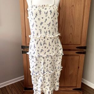Pucker and ruffle floral sundress size XL (15-17)